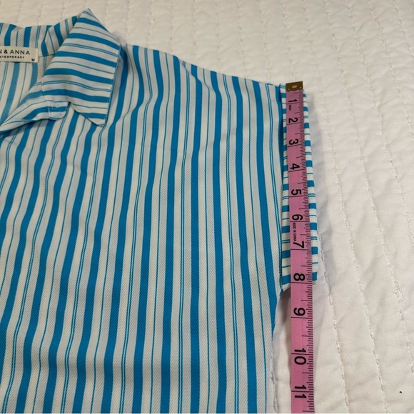 Jon & Anna Casual Striped Button-Up Contemporary Blouse - Picture 6 of 10